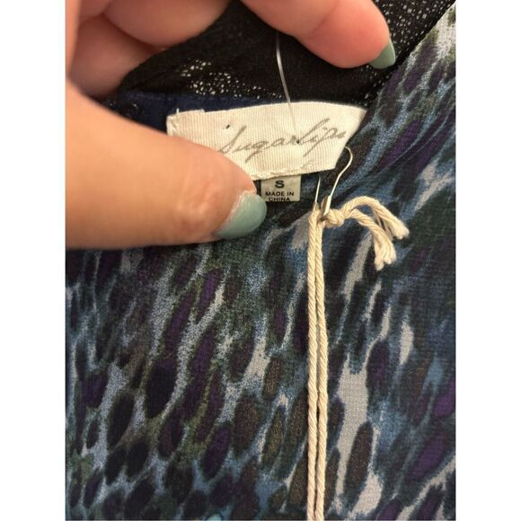 NWT Sugarlips Chiffon Bubble Hem Dress size S Whimsygoth fairy artsy water color - Picture 4 of 8